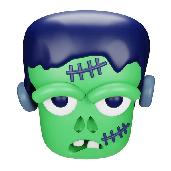 Frankenstein Monster Rendering Isometric Icon — стоковый вектор