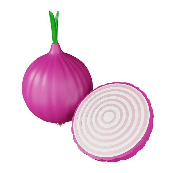 Onion Rendering Isometric Icon — Stock vektor