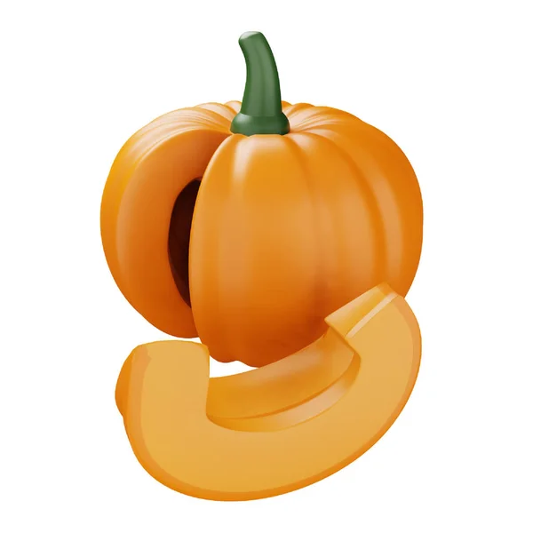 Pumpkin Rendering Isometric Icon — Archivo Imágenes Vectoriales
