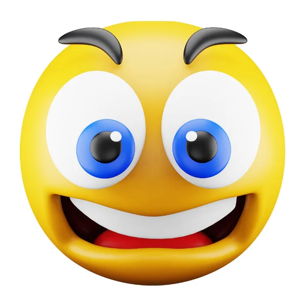 Shocked Emoji Face Rendering Isometric Icon — Vector de stock
