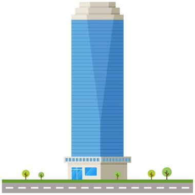 Office company city building beautiful illustration.