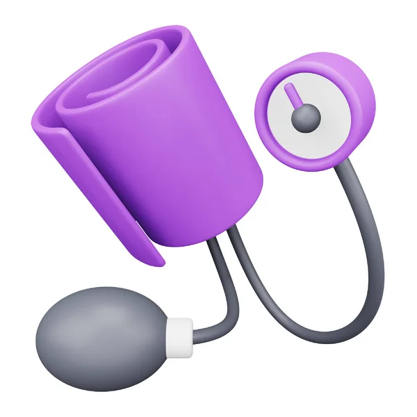 Blood Pressure Rendering Isometric Icon — Vettoriale Stock