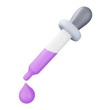 Dropper 3D rendering isometric icon.