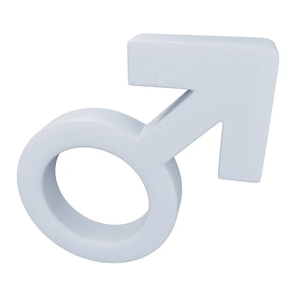 Male Gender Rendering Isometric Icon — Vector de stock