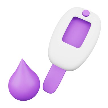 Sugar test 3D rendering isometric icon.