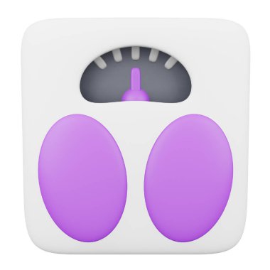 Weight machine 3D rendering isometric icon.