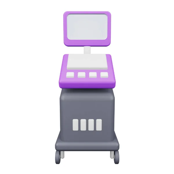 Ultrasound Machine Rendering Isometric Icon — Stock Vector