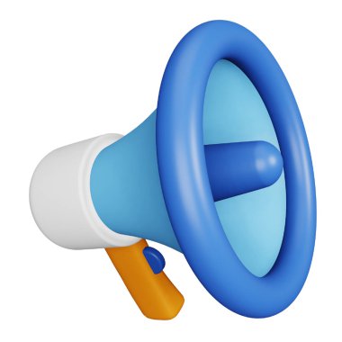 Announcement 3D rendering isometric icon.
