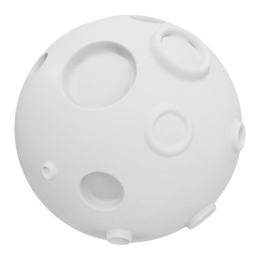 Moon 3d rendering isometric icons.