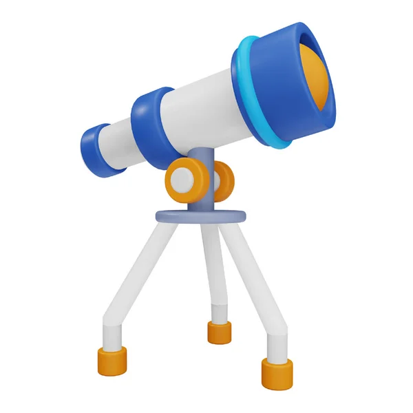 Telescope Rendering Isometric Icons — Stockvektor