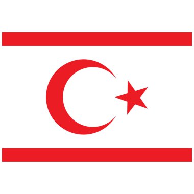 Kuzey Kıbrıs Türk Cumhuriyeti Ulusal Bayrağı - Düz renk simgesi.