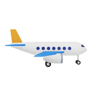Airplane 3d rendering isometric icon.