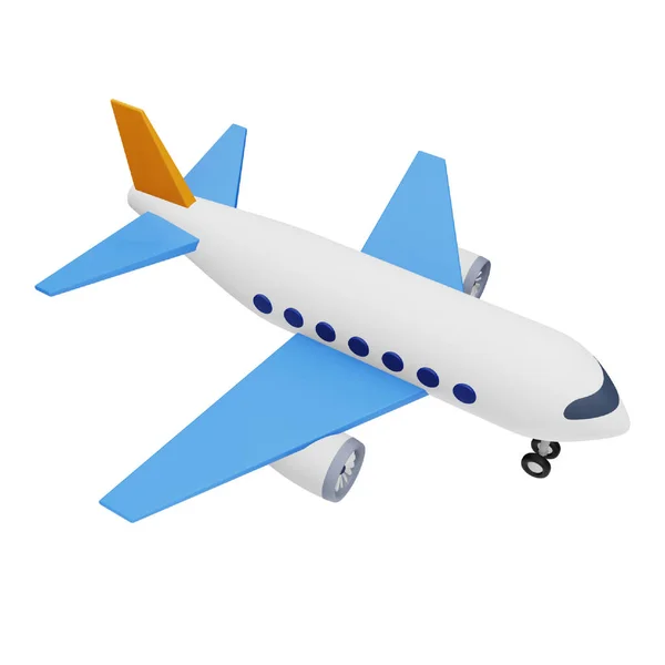 Airplane Rendering Isometric Icon — Stock vektor