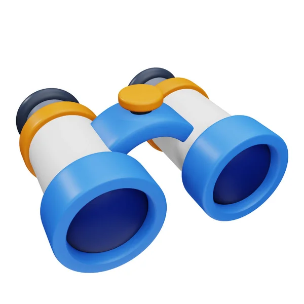 Binoculars Rendering Isometric Icon — ストックベクタ