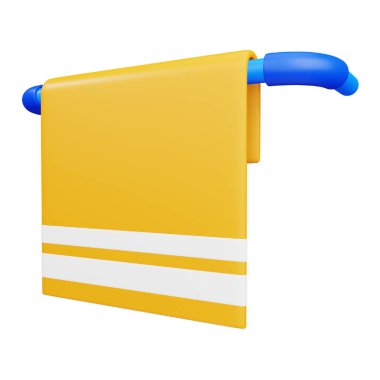 Towel 3d rendering isometric icon.