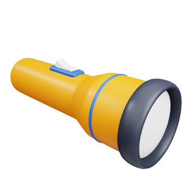 Torch 3d rendering isometric icon.