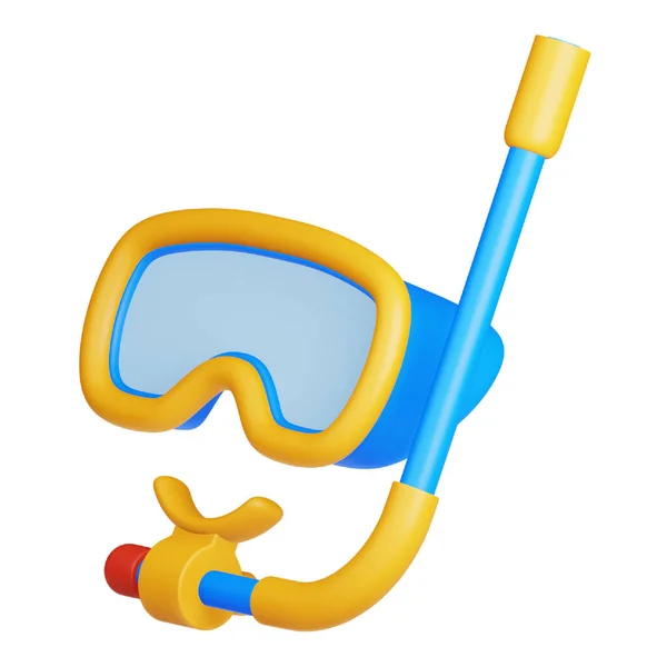 Diving Glasses Rendering Isometric Icon — Stock vektor