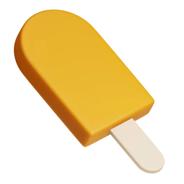 Kulfi Ice Cream Rendering Isometric Icon — Vetor de Stock