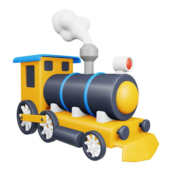 Train Rendering Isometric Icon — ストックベクタ