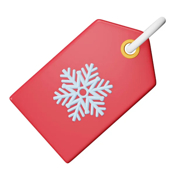 Christmas Shopping Tag Rendering Isometric Icon — Archivo Imágenes Vectoriales