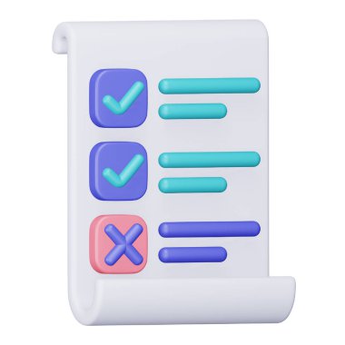 Uyum belgesi 3d eşölçümleme simgesi.