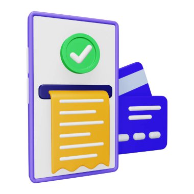 Mobil ödeme 3d eşölçümleme simgesi.