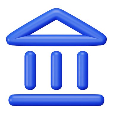 3d eşölçülü eşölçülü kalın çizgi simgesi.