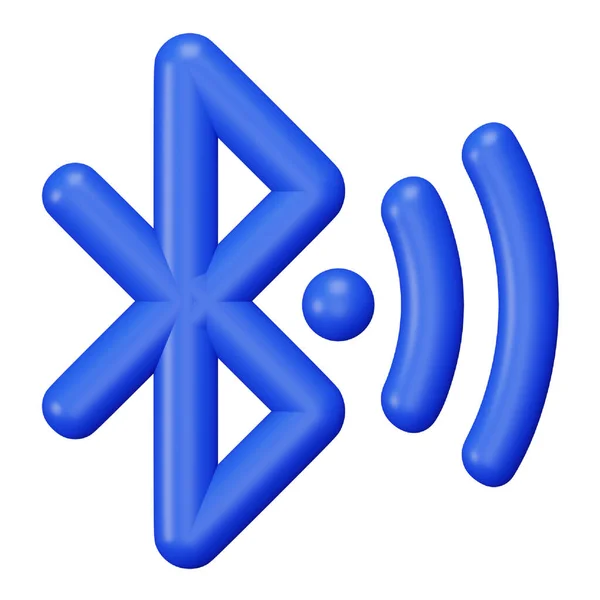 Bluetooth Suche Rendering Isometrisches Fettlinien Symbol — Stockvektor