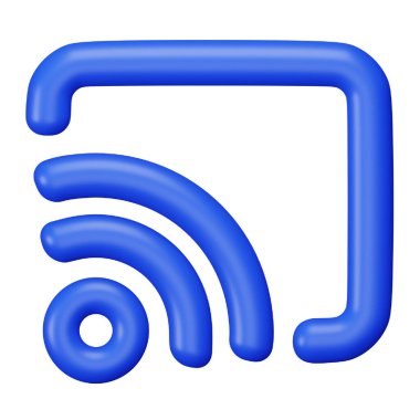 Kromecast 3d izometrik oluşturma kalın çizgi simgesi.