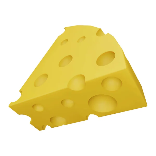 Fromage Rendu Icône Isométrique — Image vectorielle