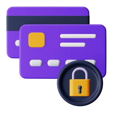 Güvenli ödeme 3d eşölçümleme simgesi.