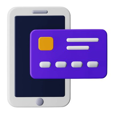 Çevrimiçi ödeme 3d eşölçümleme simgesi.