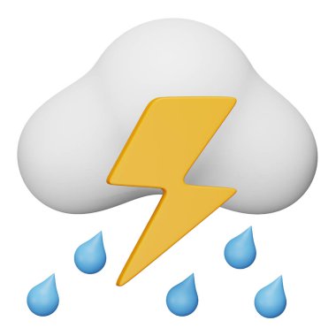 Gök Gürültüsü 3D eşölçümleme simgesi.