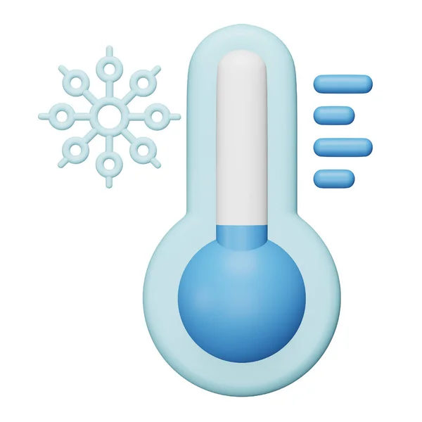 Icono Isométrico Renderizado Bajas Temperaturas — Vector de stock