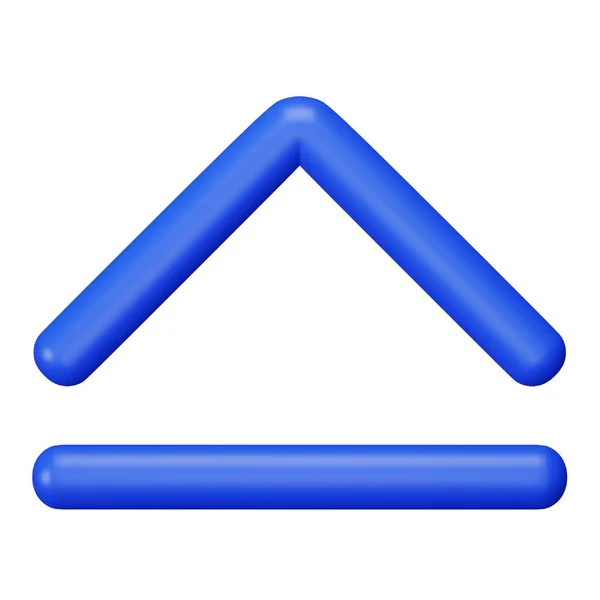 Tastatur Capslock Rendering Isometrisches Fettlinien Symbol — Stockvektor