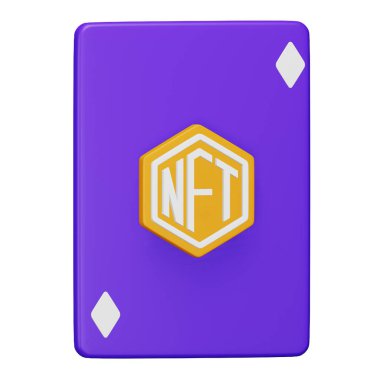 Nft kart 3d eşölçümleme simgesi.