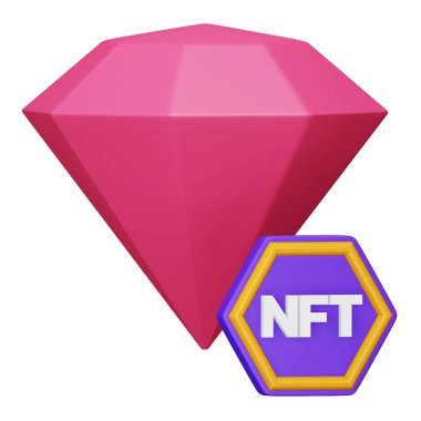 Nft oyun varlığı 3d eşölçümleme simgesi.