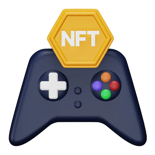 Nft Παιχνίδι Απόδοση Ισομετρική Εικόνα — Διανυσματικό Αρχείο