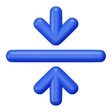 Dikey hizalama 3d görüntüleme izometrik simgesi.