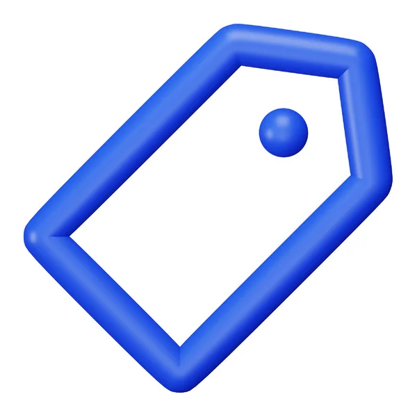 Price Tag Rendering Isometric Icon — Stockový vektor