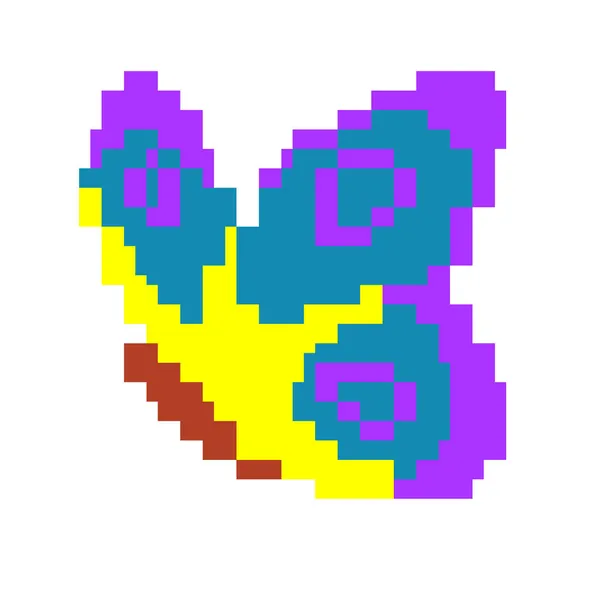 Pixel Art Vector Butterfly Fly Vector — 图库矢量图片