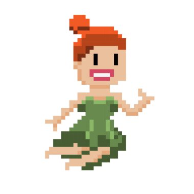 Mutlu uçan periler, piksel, vektör