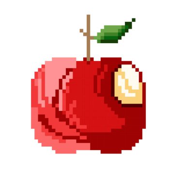 Resim pikseli sanat elması. Vektör resmi.