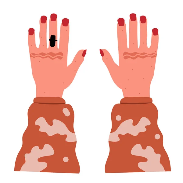 Levez Les Mains Concept Communauté Internationale Bénévoles Illustration Vectorielle Plate — Image vectorielle