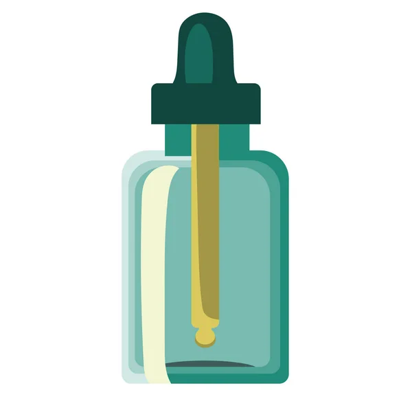 美容品广告 以雕刻洋甘菊和现实的滴水瓶设计 自然护肤理念 — 图库矢量图片