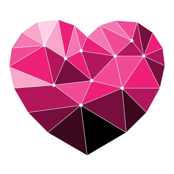 Des Mains Humaines Tenant Cœur Polygonal Concept Amour Paix Don — Image vectorielle