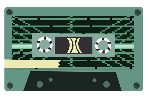 Retro Vintage Tape Cassettes Pixel Liefdesliedjes Relax Rock Jaren Negentig — Stockvector