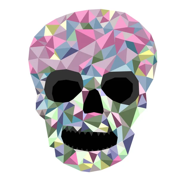 Skull Geometric Pattern Vector — Stock Vector