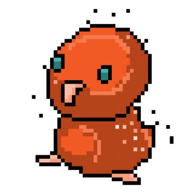 Vektör pikseli tavuk yavrusu 