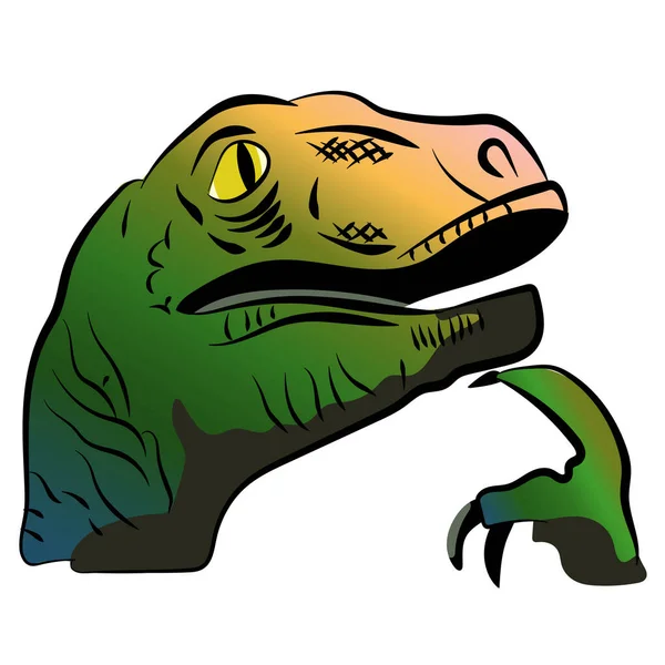 Ilustração Vetorizada Meme Dinossauro —  Vetores de Stock